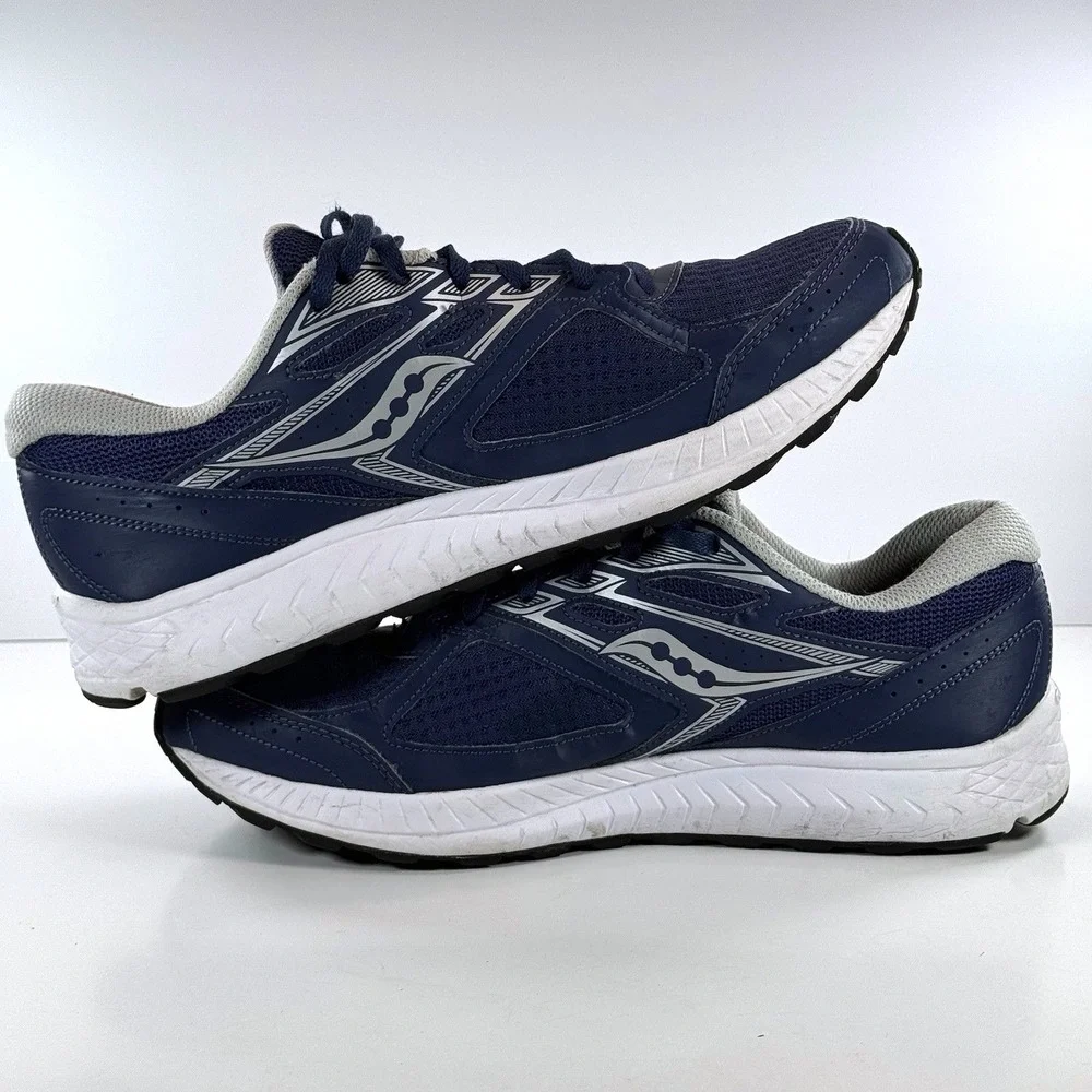 Saucony‎ Cohesion 13 Men's Running Shoes Navy Blue Silver S20559-22 Size 12